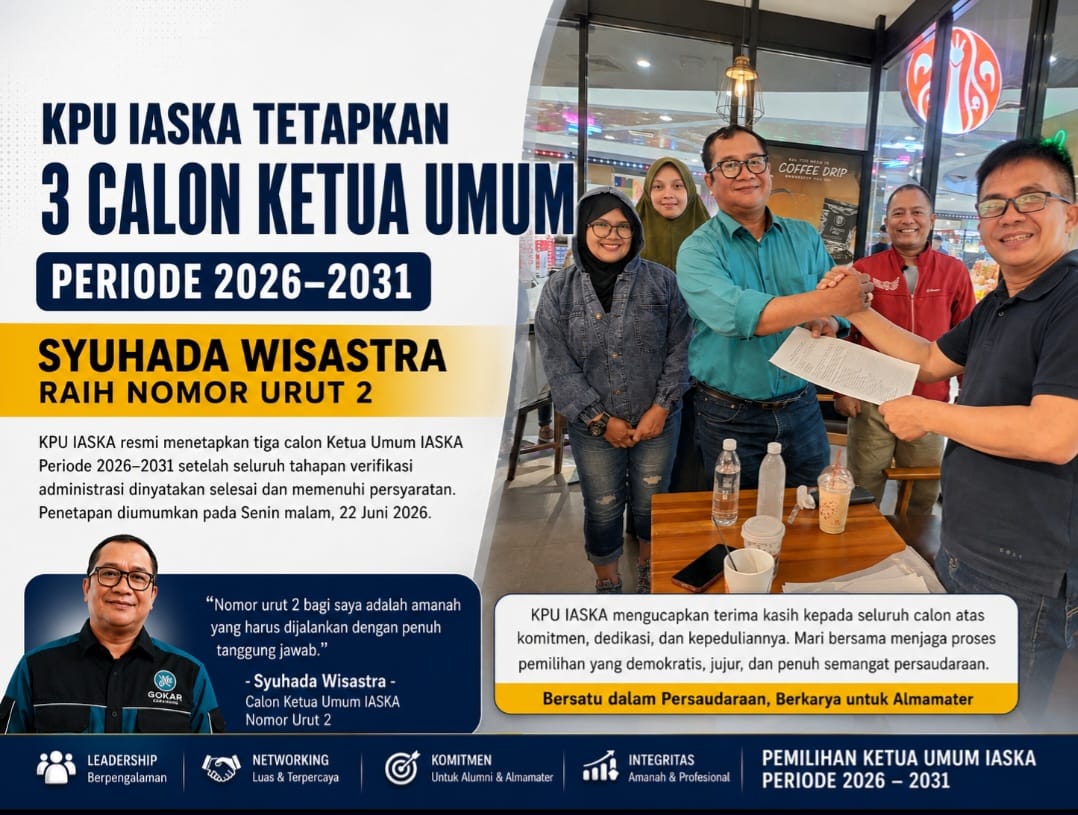 Pemilihan Ketua Umum IASKA 2026–2031 Dimulai, Syuhada Wisastra Optimistis Bawa Perubahan Positif