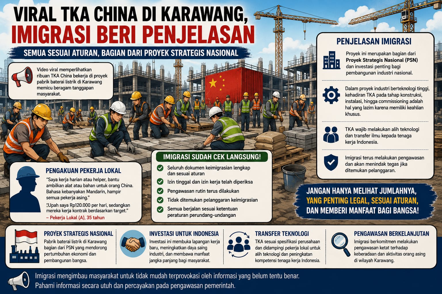 Fakta di Balik Viral TKA China di Karawang, Imigrasi Sebut Semua Sesuai Ketentuan dan Ada Transfer Ilmu