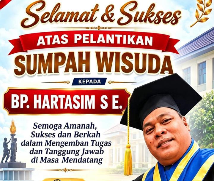 Sukses kepada Kades Karyamakmur H. Hartasim, S.E. Atas Pencapaian Akademiknya
