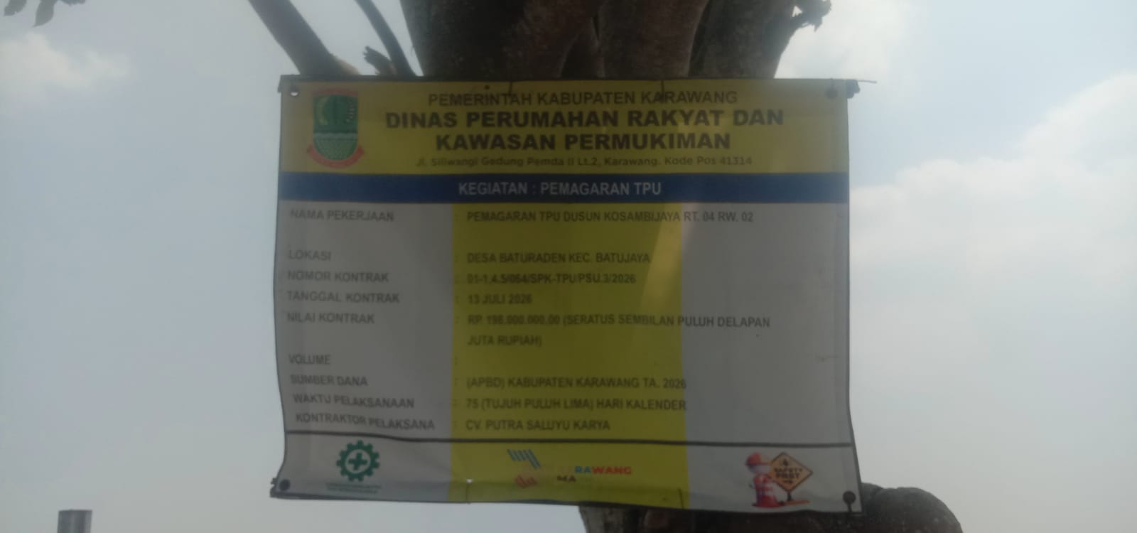 Minim Pengawasan, Proyek Pemagaran TPU Kosambi jaya Diduga Diakali Dan Asal Jadi