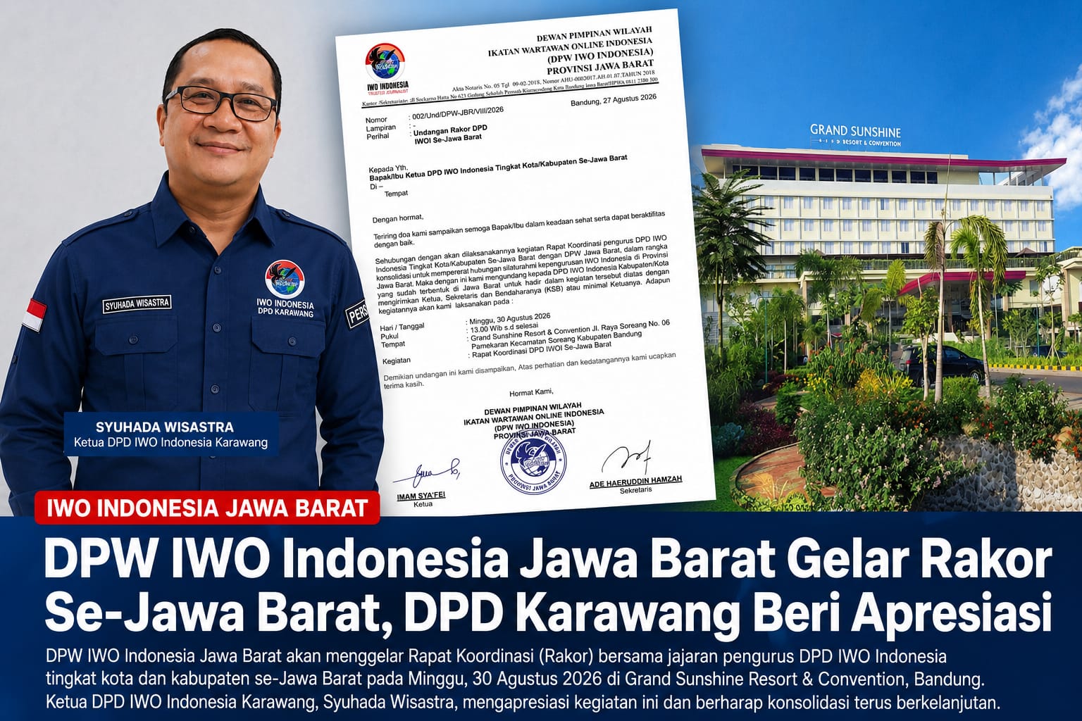 Rakor IWO Indonesia Jawa Barat, Ketua DPD Karawang Dorong Konsolidasi Pengurus Berkelanjutan