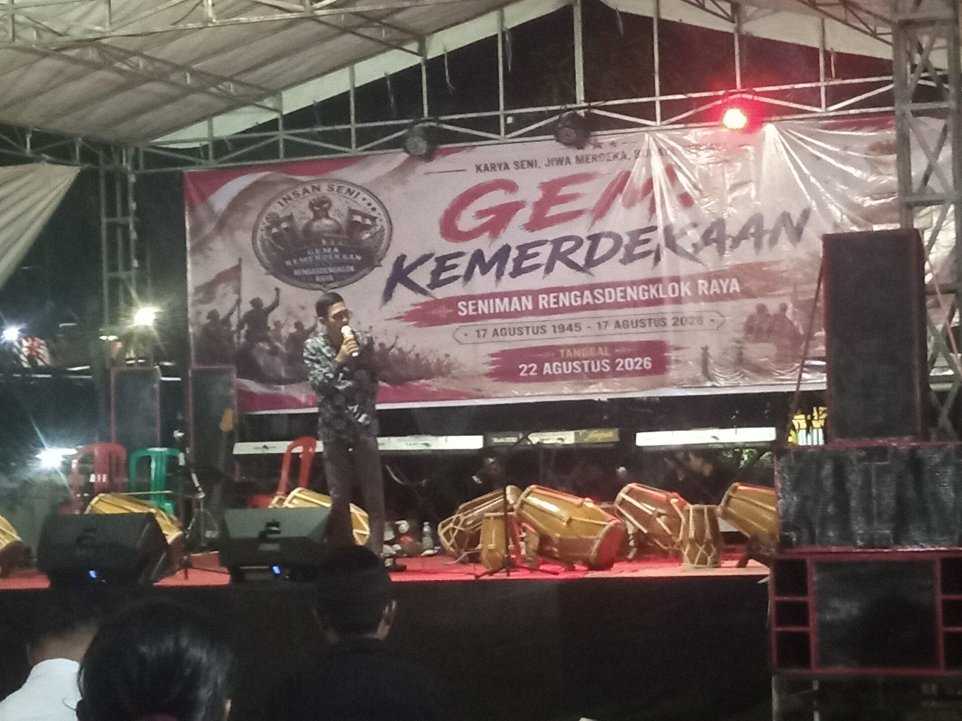 Sambut HUT ke-81 RI Gelar “Gema Merdeka” dari Panggung Seniman Rengasdengklok Raya