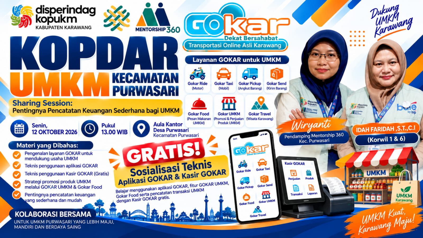 Kopdar UMKM Purwasari Dorong UMKM Karawang Naik Kelas, GOKAR Hadirkan Solusi Digital Gratis