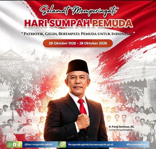 Camat Rengasdengklok H Panji Santoso SE. Jadikan Sumpah Pemuda Sebagai Panduan Langkah Pemuda Daerah